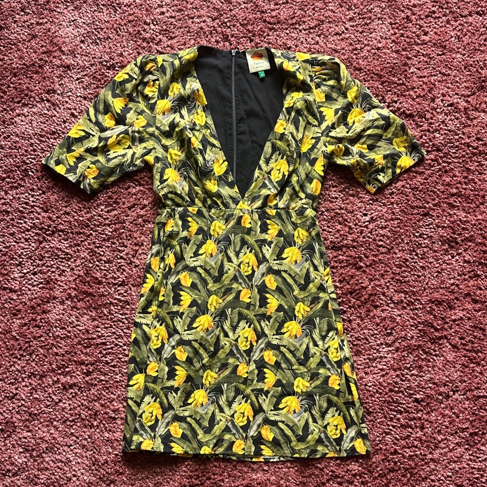 Farm Rio Floral Yellow and Black Women's